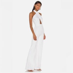 Elegant White Halter Jumpsuit